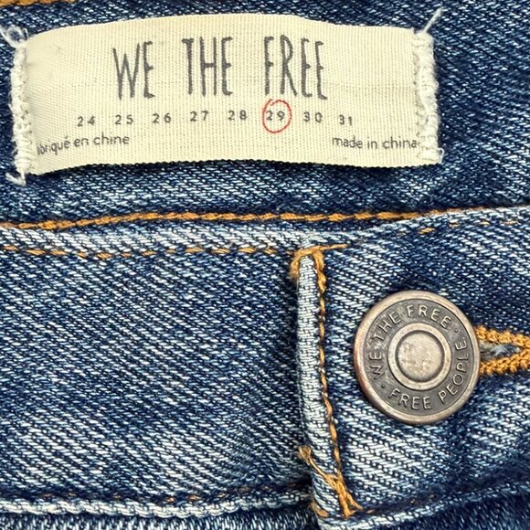 We The Free Free People Two Toned Patch Mid-Rise Flare Jeans Sz 29 - Picture 5 of 11